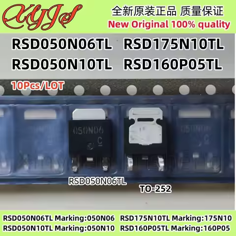 10Pcs RSD050N06TL 050N06 RSD050N06 RSD050N10TL 050N10 RSD050N10 RSD175N10TL 175N10 RSD175N10 RSD160P