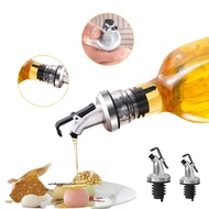 2Pcs Oil Bottle Stopper Lock Plug Seal Leak-proof Food Grade Rubber Nozzle Sprayer Liquor Dispenser Wine Pourer Kitchen
