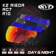 Kyt RC7 R10 K2 Rider Helmet Visor Irridium Lens day and night