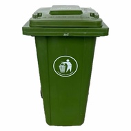 【120L 240L】 Big Green Dustbin / Large Outdoor Green Plastic Dustbin / Tong Sampah Besar / Trash Bin