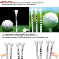 ANHUITYJ 100pcs White Striped Golf Tee, Digital Scale 69/83mm Golf Wood Tees, Golf Training Aids Woo