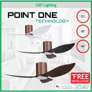 PO Eco Blizzard VSPEC-II 38" / 46" Smart Wifi EC Ceiling Fan with LED 13 Bronze