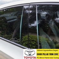 Car Door Window B C Pillar Posts Sticker Cover Trim PC Panel For Toyota Corolla Levin MARK X RAV4 Vi