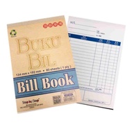 (10 books) 1Ply Cash Bill Book  (5"x8"  80Sheet)  (3.5"x5" 50Sheet) | Tunai Buku Resit | Receipt Boo