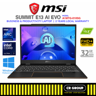 MSI Summit E13 AI Evo A1MTG-010SG Laptop - Intel Ultra 7 155H - 13.3" FHD+ Touchscreen - 32GB DDR5 RAM - 1TB SSD (2Yrs Agent)