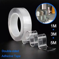 Double Tape Transparent Adhesive No Trace Washable Sticker 3x0.1cm - Transparent