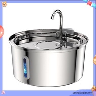 7L And 3L Large Capacity Stainless Steel Pet Cat Water Fountain Dog Pet Automatic Feeder With Window