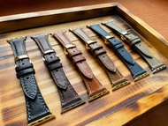 【Apple Watch 16mm 山羊皮 窄版 蝴蝶扣錶帶】各版本適用 Ultra