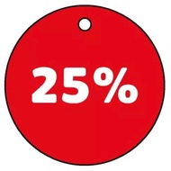 GANTUNGAN HANG 25 PERCENT ROUND CLOTHES LABELTAG SIZE 3.8 CM WLBEE HANGER
