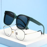 Wear Over Sunglasses Sunglasses Foldable Myopia Glasses Cover TAC Polarized Sunglasses Folding Fit O