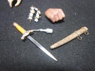 WB8二戰部門 mini模型1/6舊化金屬製指揮官配劍一把(刀鞘變形裂開) SS黨衛軍 LT:9218