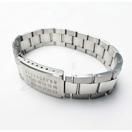Maison Margiela Classic Digital LOGO Strap Bracelet MM6 Strap Titanium Steel Bracelet Unisex