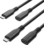 Fasgear USB C Extension Cables 4.9ft,2 Pack USB C 3.2 Type C Male to Female 10Gbps Extender Cords 4K