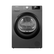 Hisense Dryer Heat Pump เครื่องอบผ้าฝาหน้า 8 kg. สีเทา รุ่น Dh80n1