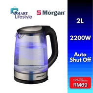 Morgan 2200W Electric Kettle (2.0L) with High Quality Glass Body MJK-G1120