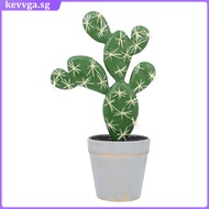 kevvga  Potted Cactus Live Succulents Plants Plastic Ornaments Home Decor Fake Faux