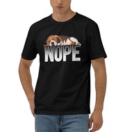 Beagle Lazy Beagle Nope Funny Dog Lover Cotton T-Shirt