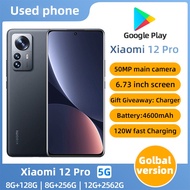SmartPhone Xiaomi 12 pro 5g 6.28 inch Qualcomm Snapdragon 8 Gen1 256GB ROM 8/12GB RAM used Phone