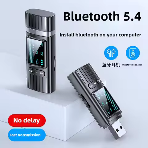 For GT72 Bluetooth 5.4 Adapter - 3.5Mm AUX & USB Receiver Transmitter Plug & Play Supports TF Card F