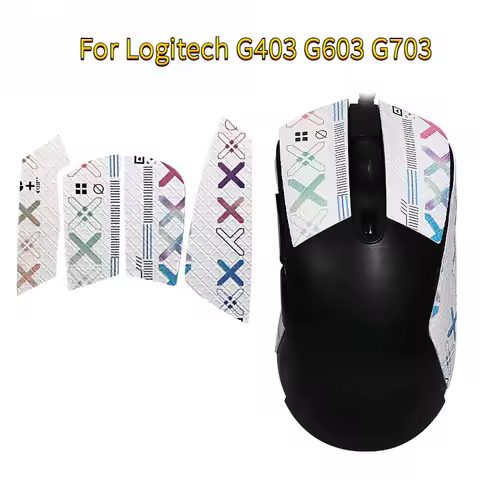 Gaming Mouse Grip Tape For Logitech G403/G603/G703 - Sweat-Proof Film with Bonus Cleaning Cotton
