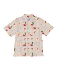 PASTEL CREATIVE WEAR SUNKISSED BEACH CLUB CHERRY & LOBSTER HAWAII SHIRT - CREAM