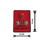 HYROX Deadlift Deadpool Patch with Velcro Embroidery for Gym Bag Vest Tactical Athlete