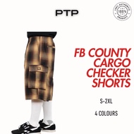 FB County Cargo Checker Shorts Plaid Chicano Hip Hop Shorts