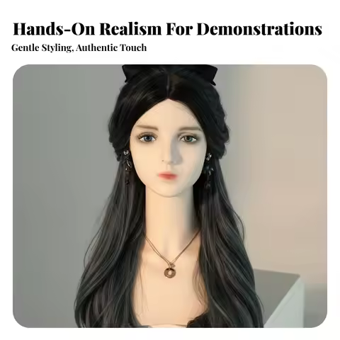 Female Mannequin Head Realistic Mannequin Head with Shoulders Lightweight Sophisticated for Hair Sty