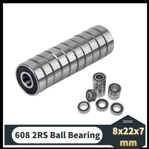 608 2RS Ball Bearing ABEC-1 8X22X7 MM Deep Groove Steel Sealed Ball Bearings 608RS Z3V3 608-2RS 608r