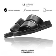 LEMANS LS5.19 cowhide cross-strap sandals, 2-layer fragrant rubber sole, genuine 3-layer leather str