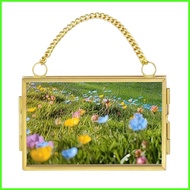 Picture Frame with Chain Metal Artwork Display Frame 2x3 Inch Glass Picture Artwork Display Frame St