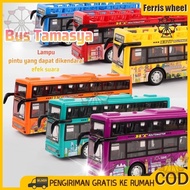 Double Open Door Deluxe Double Layer Bus/Traveling Bus/Toy Model Bus/Children's Toy Bus