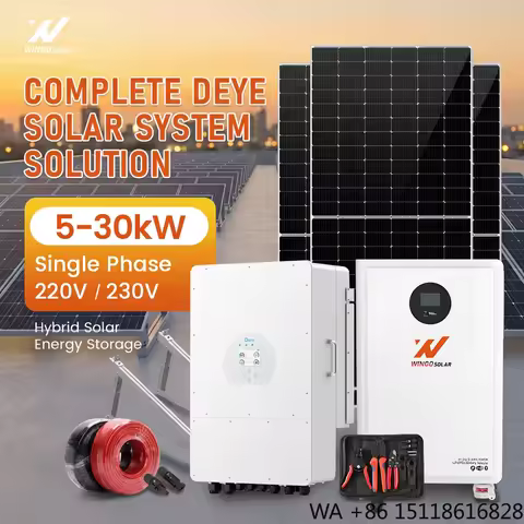 Deye Hybrid 5kW 10kW 20kW 30kW Solar Power System Energy Storage System Single Phase Inverter Reside