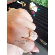 ZHULIAN (RG5011) Ring Cubic Zirconia 24K Emas Saduran. Zhulian Ring 23K Gold Plated.