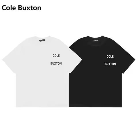 Cole Buxton Minimalist Slogan Western Streetwear Brand Relaxed-Fit Pure Cotton Short-Sleeve T-Shirt 