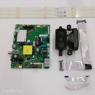 SHARP LED TV ORIGINAL 2T-C42BD1X MAIN BOARD, KAKI, SPEAKER, POWER BUTTON, RIBBON CARD,  AND BACKLIGH