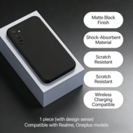 1pc:Realme Black Silicone Phone Case, Suitable For Realme 15, Realme 14, Realme 13, Realme C75, Real