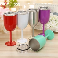Wine Glass Stainless Steel Double Layer Goblet Color Large Capacity Tumbler Resistant Wine Cup