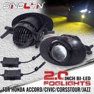 Bi LED Fog Lights PTF For Honda Accord/ Civic/ Fit/ Jazz/ City TM0 GM2 GM3/ Crosstour 2 Inch LED Spo