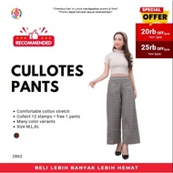 Women's Premium Standard Plaid Culottes Pants C.2862 By Red One