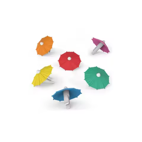 6Creative Umbrella Pineapple Wine Glass Marker Silicone Umbrella-Shaped Wine Glass Identifier Silico