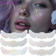 NORMAN 6 Sheets Glitter Freckles Stickers, Creative Heart Star Pattern Fake Freckles Stickers, Y2K W