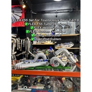 FLEX F55 Turbo Set Toyota Hilux Revo 2.4/2.8. F55, Header, Downpipe, Piping Intercooler & Open Pod