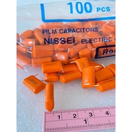 223J1000V 0.022UF 1000V (Pack 10 Pieces) Capacitor Mylar NISSEI Japan Orange Body 15 Mm Spacing 223J