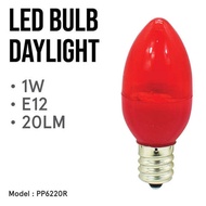 PowerPac 2x LED Bulb LED Light 1W E12 red light (PP6220R)