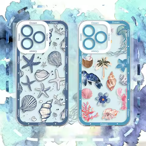 Ocean Animals Case For Xiaomi POCO X6 X7 X5 Pro X3 NFC F3 F5 F6 F7 Ultra M5S C65 M7 M6 Pro 4G 5G 14T