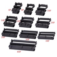 Female IDC Socket Flat Cable Socket 8 10 14 16 20 26 40 Pin Header Box Female Pitch 2.54mm
