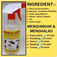 MIRACLE SPRAY 500ML  (Pembasmi serangga) hapuskan semut lipas pijat anai-anai kutu labah-labah siput