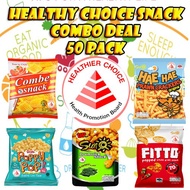 Healthy Choice Snack Combo - 50 packs (combe snack, Hae hae prawn cracker , FITTO, SUN-Q DRUMSTICK