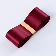 Pita Satin 4cm Premium Import [Ecer per meter] untuk Hampers Buket Kado Natal Kain Besar